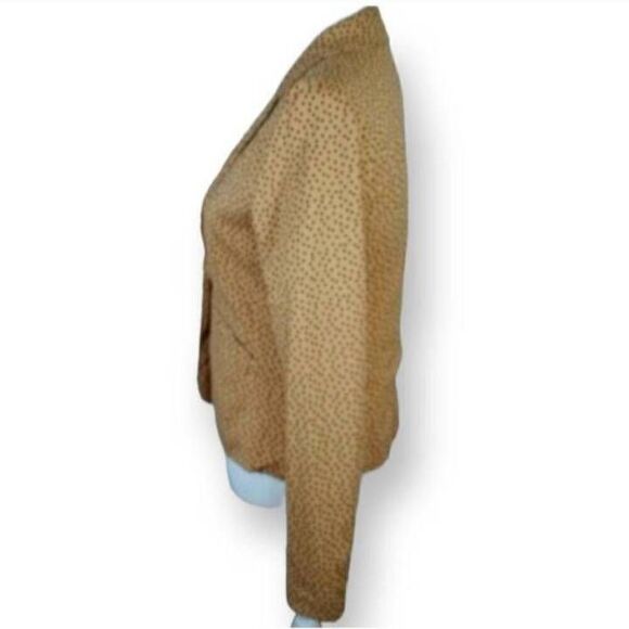 LOVE TREE CAMEL BLACK POLKA-DOT BLAZER SZ.S EUC. - Picture 3 of 7
